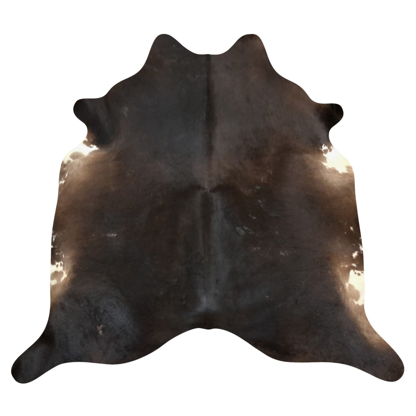 Natural Brazilian Cowhide Rug -  Espresso & Ivory