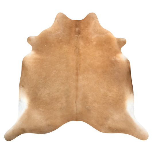 Natural Brazilian Cowhide Rug -  Caramel & Ivory