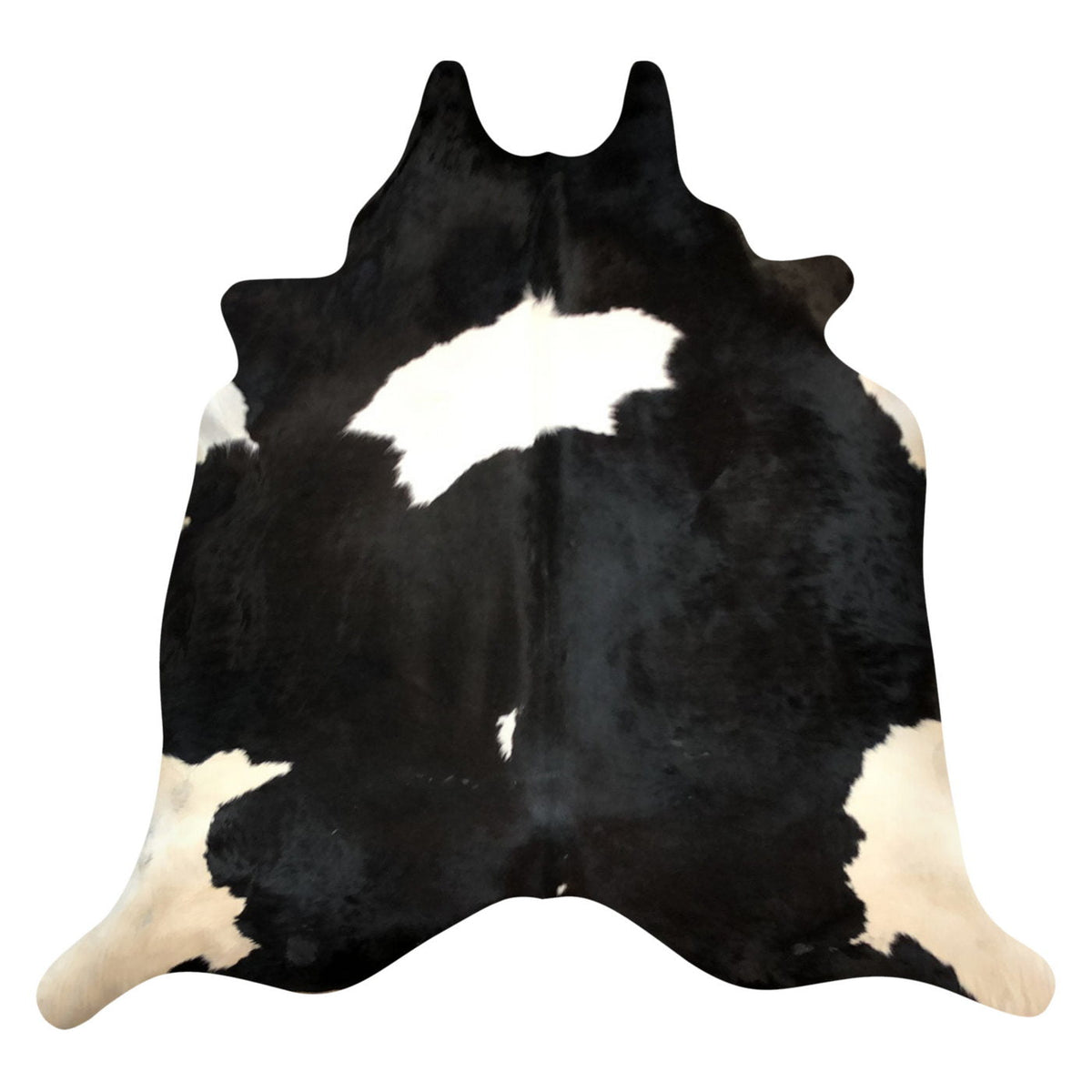 Natural Brazilian Cowhide Rug -  Espresso & Ivory