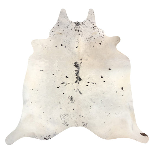 Natural Brazilian Cowhide Rug -  Ivory & Espresso