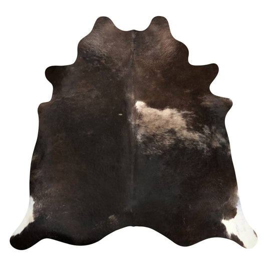 Natural Brazilian Cowhide Rug -  Espresso & Ivory