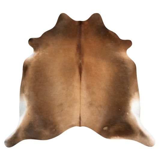 Natural Brazilian Cowhide Rug -  Mocha & Ivory
