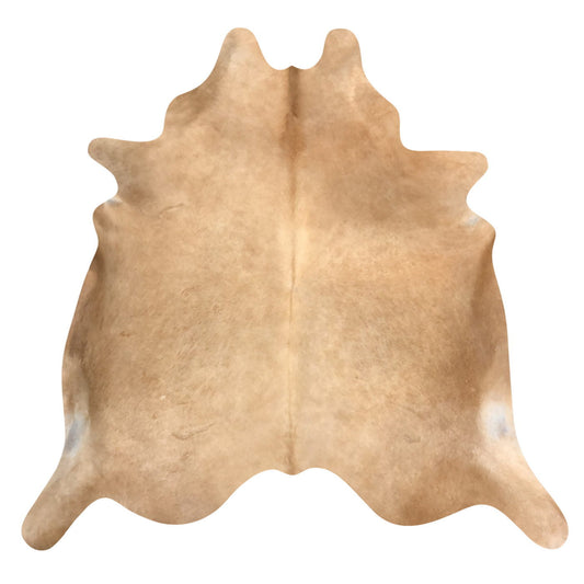 Natural Brazilian Cowhide Rug -  Caramel & Ivory