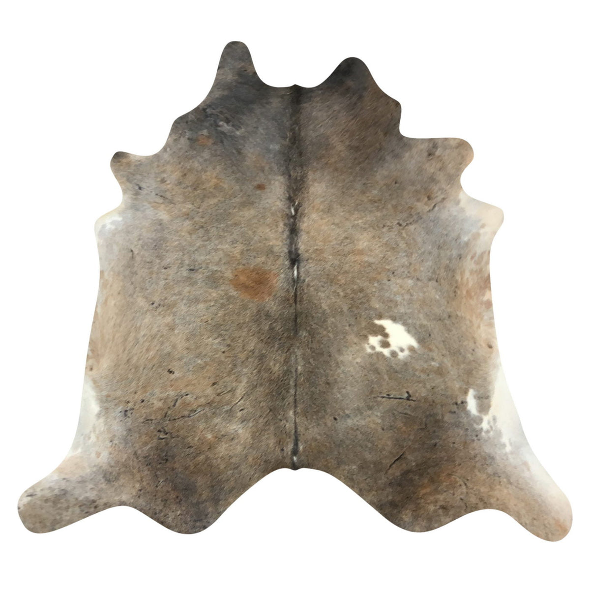 Natural Brazilian Cowhide Rug -  Caramel, Taupe & Ivory
