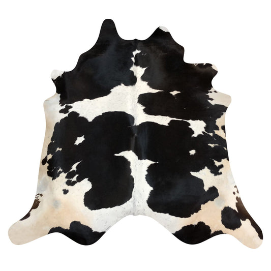 Natural Brazilian Cowhide Rug -  Espresso & Ivory