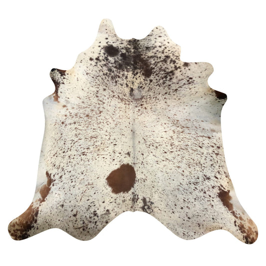 Natural Brazilian Cowhide Rug -  Mocha & Ivory