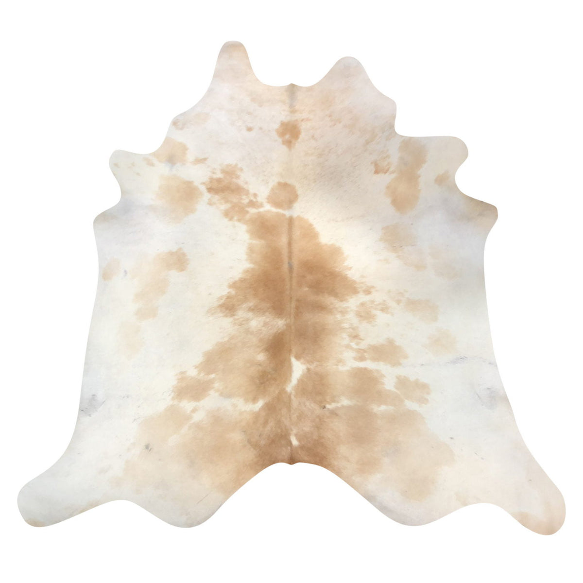 Natural Brazilian Cowhide Rug -  Caramel & Ivory