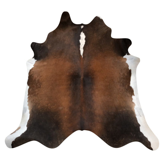 Natural Brazilian Cowhide Rug -  Mocha, Chocolate & Ivory