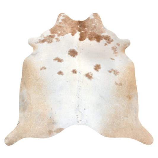 Natural Brazilian Cowhide Rug -  Ivory, Beige & Caramel