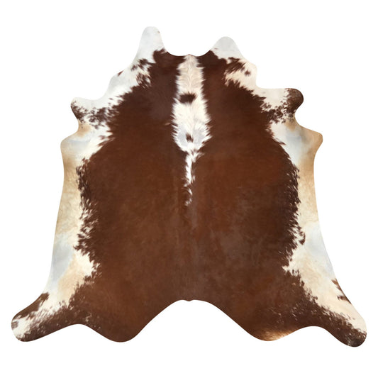 Natural Brazilian Cowhide Rug -  Mocha, Beige & Ivory