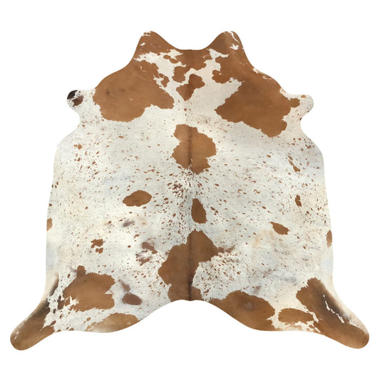 Natural Brazilian Cowhide Rug -  Caramel & Ivory