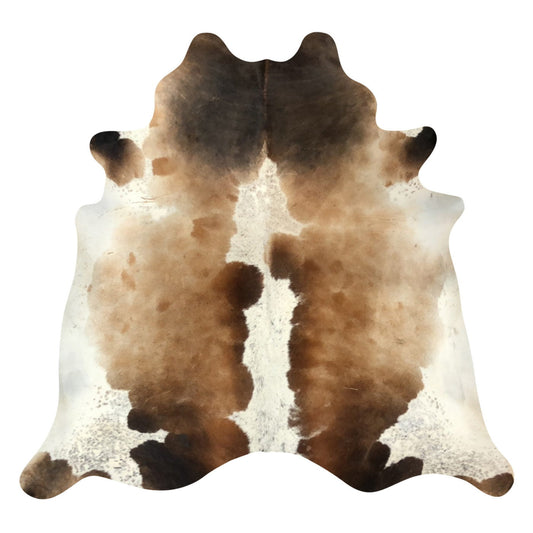 Natural Brazilian Cowhide Rug -  Caramel, Ivory & Taupe