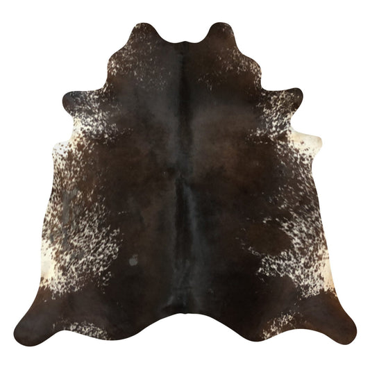 Natural Brazilian Cowhide Rug -  Espresso & Ivory