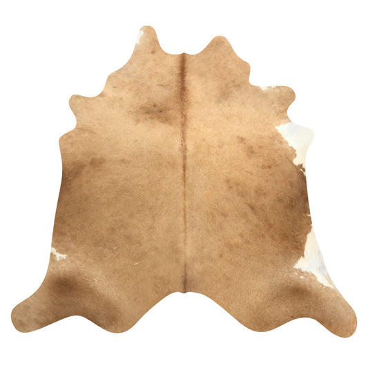 Natural Brazilian Cowhide Rug -  Caramel & Ivory