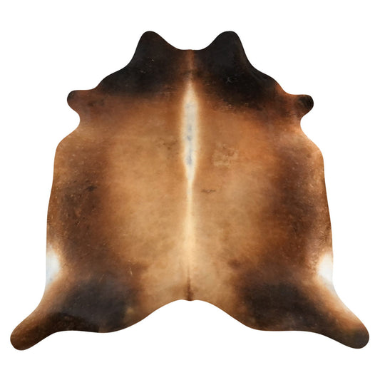 Natural Brazilian Cowhide Rug -  Caramel, Mocha & Ivory