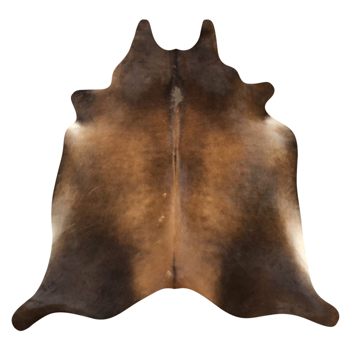 Natural Brazilian Cowhide Rug -  Caramel, Chocolate & Ivory