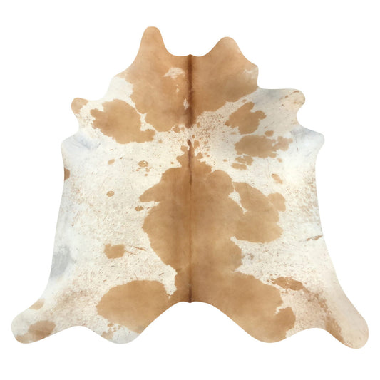 Natural Brazilian Cowhide Rug -  Caramel & Ivory