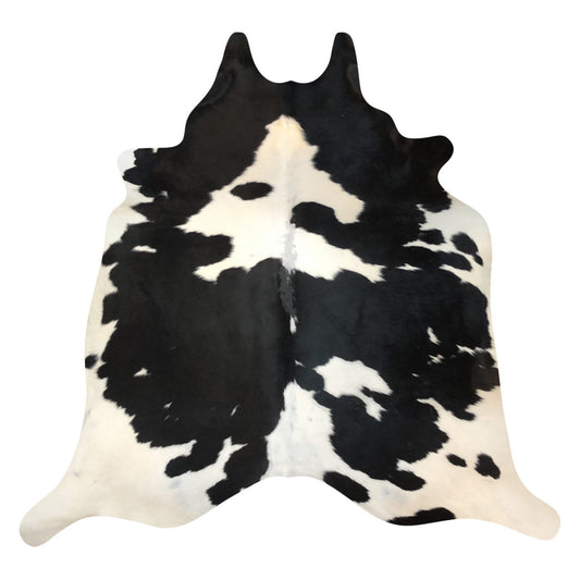 Natural Brazilian Cowhide Rug -  Espresso & Ivory
