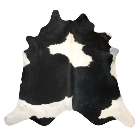 Natural Brazilian Cowhide Rug -  Espresso & Ivory