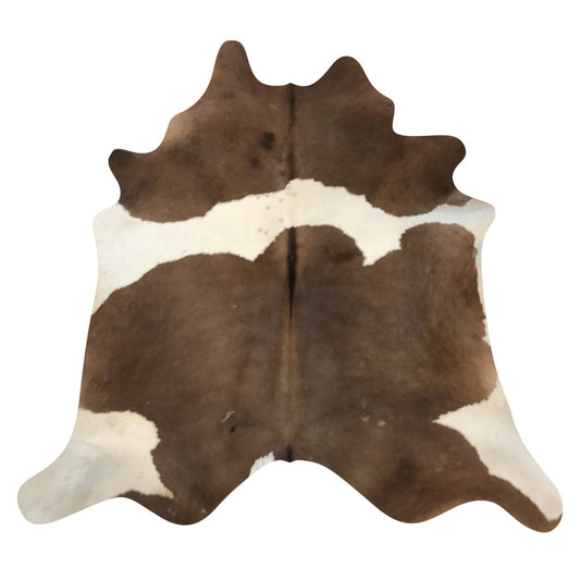Natural Brazilian Cowhide Rug -  Chocolate & Ivory