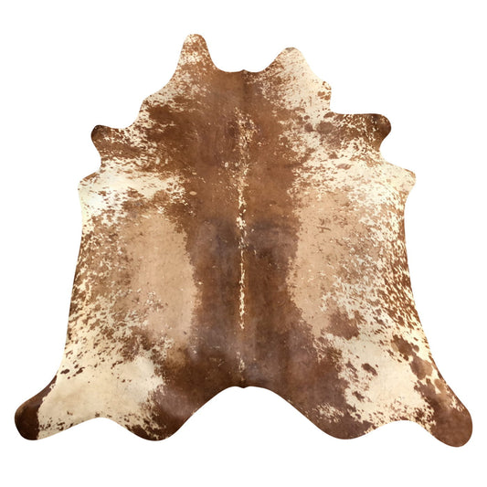 Natural Brazilian Cowhide Rug -  Mocha, Ivory & Beige