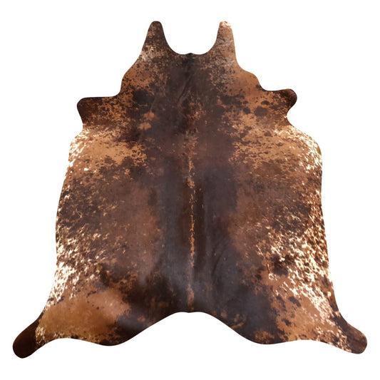Natural Brazilian Cowhide Rug -  Chocolate, Mocha & Ivory