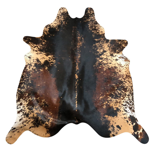 Natural Brazilian Cowhide Rug -  Espresso, Caramel & Mocha