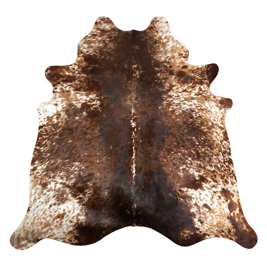 Natural Brazilian Cowhide Rug -  Chocolate, Mocha & Ivory