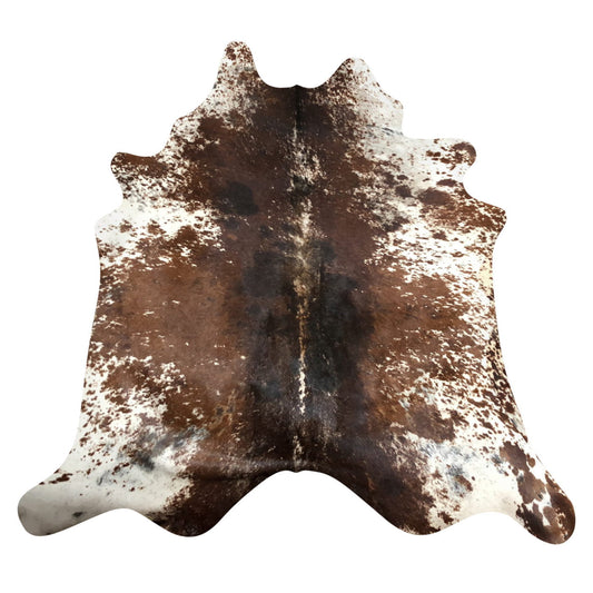 Natural Brazilian Cowhide Rug -  Chocolate, Ivory & Espresso