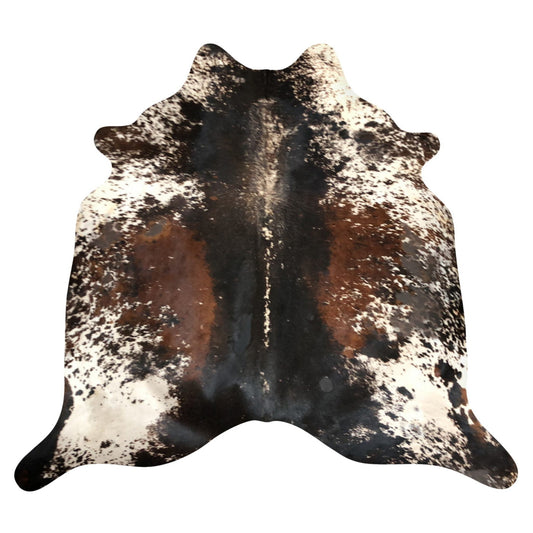 Natural Brazilian Cowhide Rug -  Espresso, Ivory & Mocha