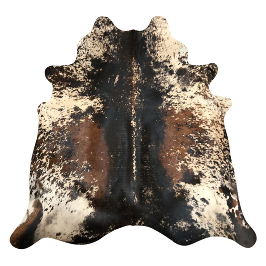 Natural Brazilian Cowhide Rug -  Espresso, Ivory & Mocha