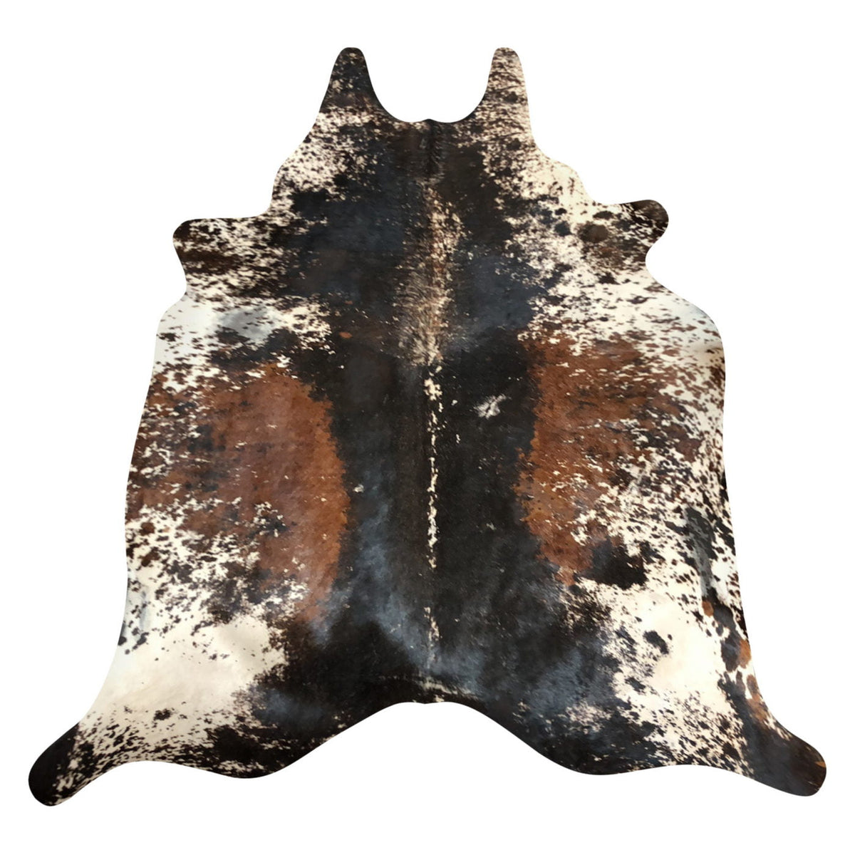 Natural Brazilian Cowhide Rug -  Espresso, Ivory & Mocha