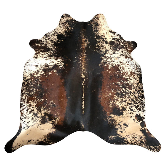 Natural Brazilian Cowhide Rug -  Espresso, Ivory & Mocha