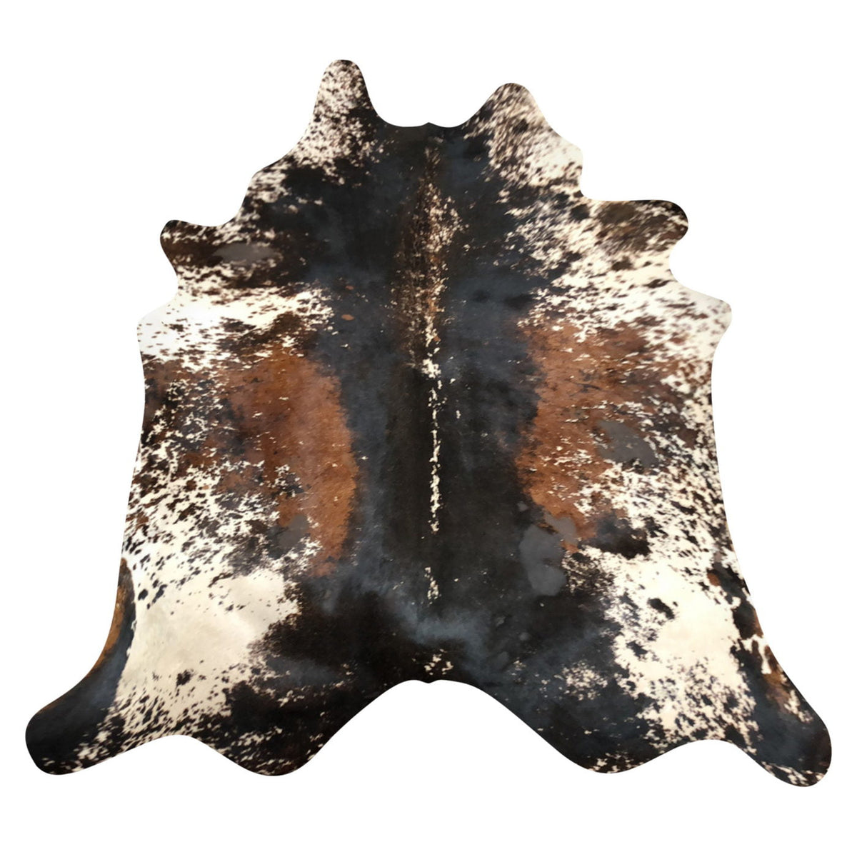 Natural Brazilian Cowhide Rug -  Espresso, Ivory & Mocha