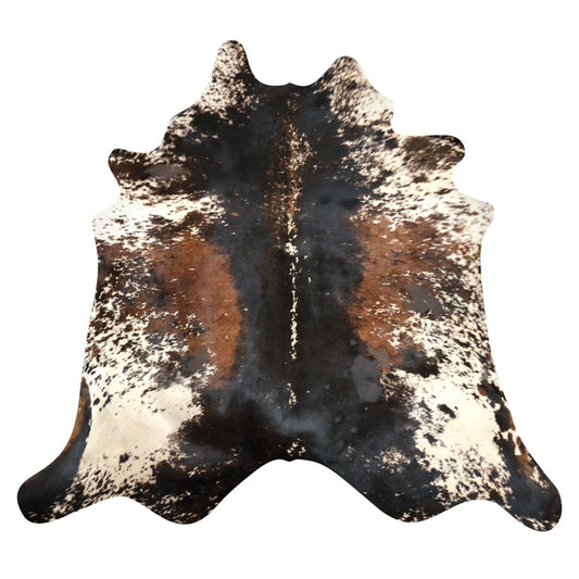 Natural Brazilian Cowhide Rug -  Espresso, Ivory & Mocha