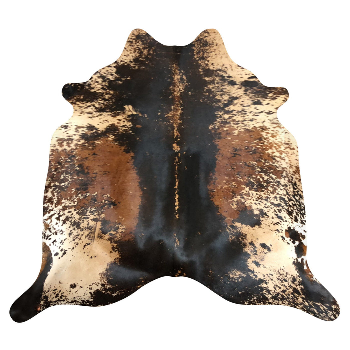 Natural Brazilian Cowhide Rug -  Espresso, Beige & Mocha