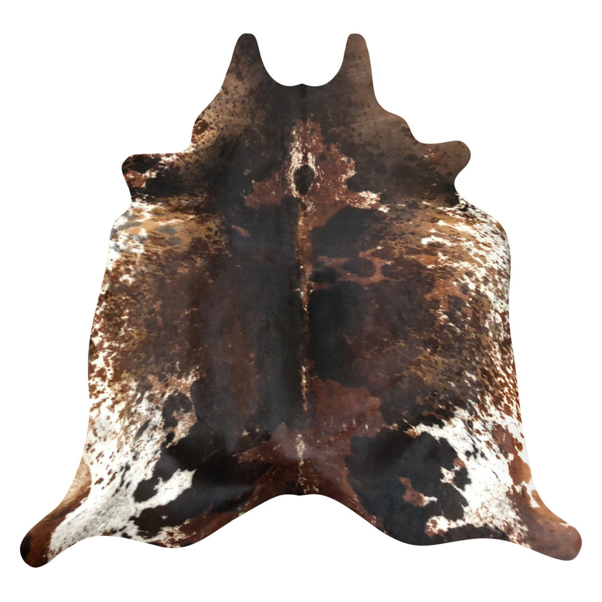 Natural Brazilian Cowhide Rug -  Espresso, Mocha & Ivory