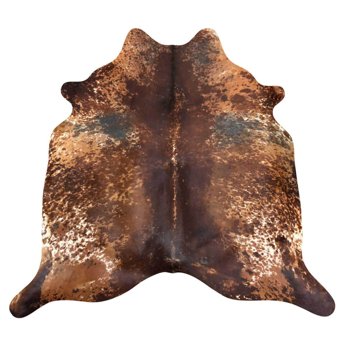 Natural Brazilian Cowhide Rug -  Chocolate, Caramel & Ivory