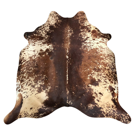 Natural Brazilian Cowhide Rug -  Chocolate, Beige & Mocha