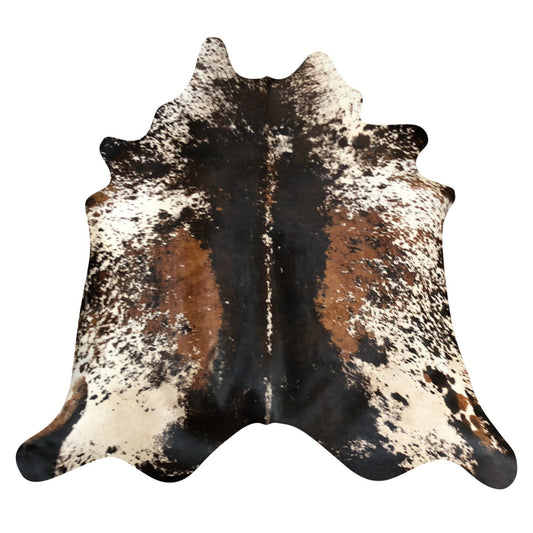 Natural Brazilian Cowhide Rug -  Espresso, Ivory & Mocha