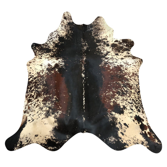 Natural Brazilian Cowhide Rug -  Espresso, Beige & Mocha