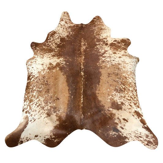 Natural Brazilian Cowhide Rug -  Chocolate, Beige & Caramel