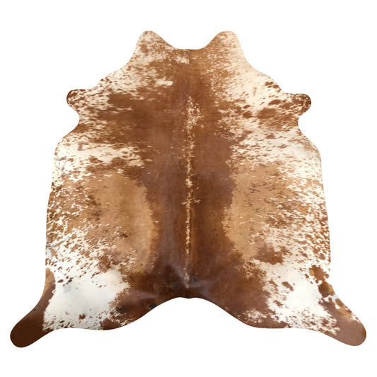 Natural Brazilian Cowhide Rug -  Chocolate, Ivory & Caramel