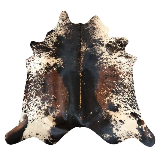 Natural Brazilian Cowhide Rug -  Espresso, Beige & Mocha