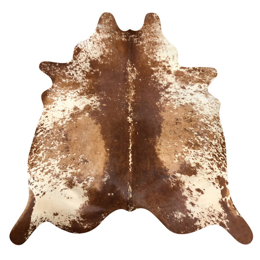 Natural Brazilian Cowhide Rug -  Chocolate, Ivory & Caramel