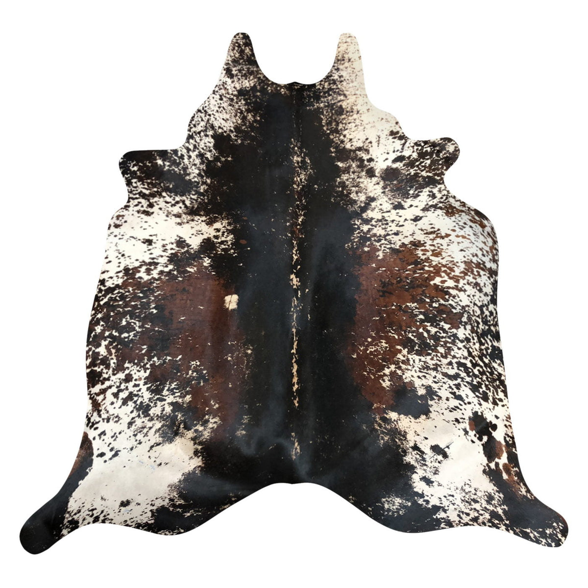 Natural Brazilian Cowhide Rug -  Espresso, Ivory & Mocha