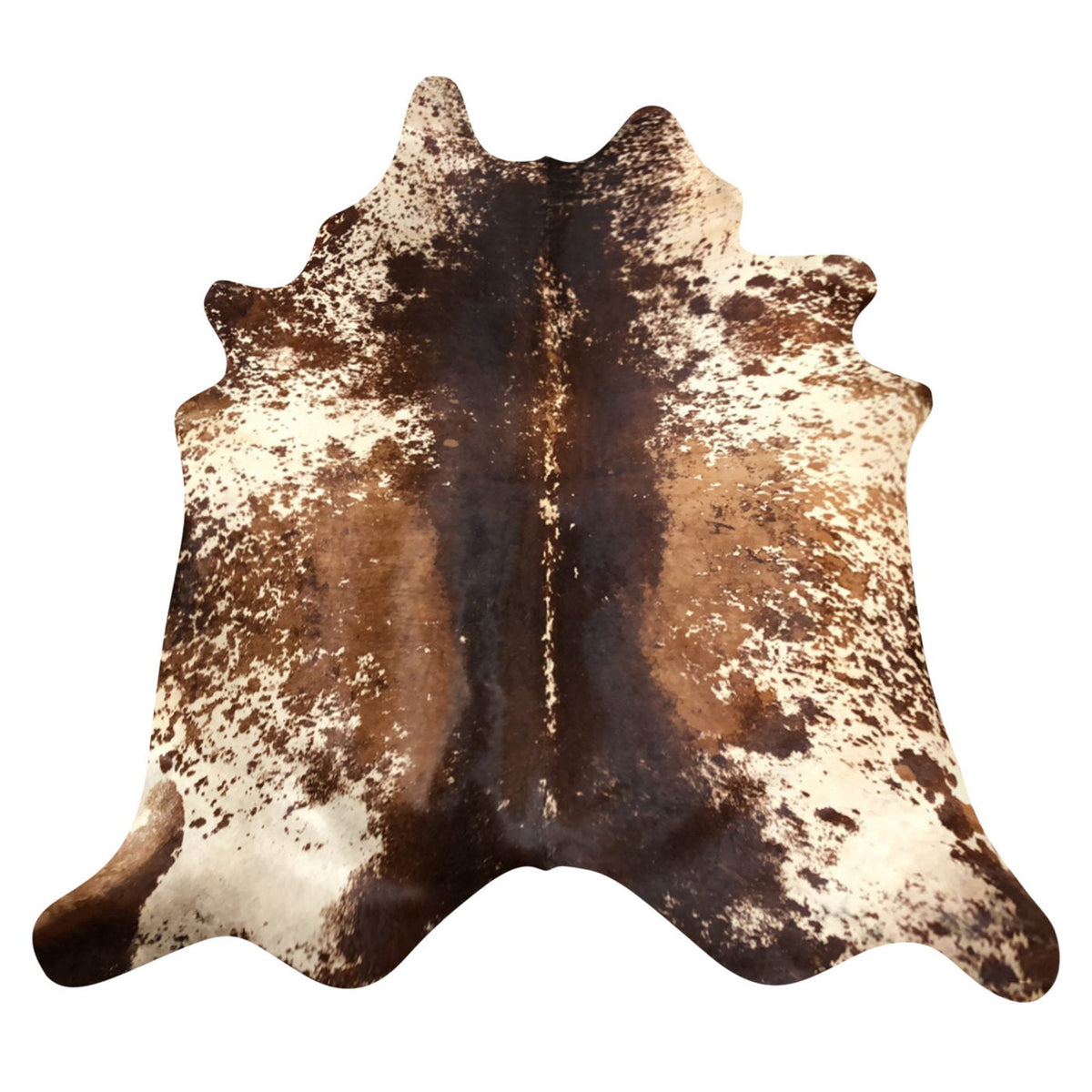 Natural Brazilian Cowhide Rug -  Chocolate, Ivory & Mocha