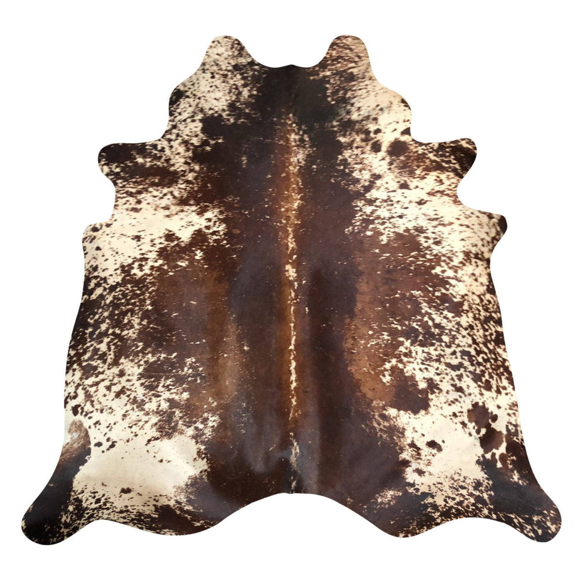 Natural Brazilian Cowhide Rug -  Chocolate, Ivory & Mocha