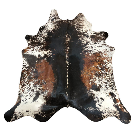 Natural Brazilian Cowhide Rug -  Espresso, Ivory & Mocha