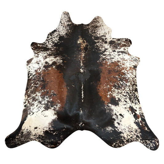 Natural Brazilian Cowhide Rug -  Espresso, Ivory & Mocha